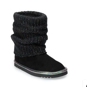 SO mandy sweater boots, size 4 big girl's